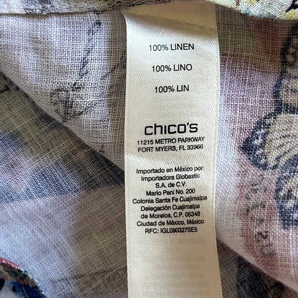 Chico's No-Iron Linen Top Womens Size 0 (US S) - Picture 9 of 10